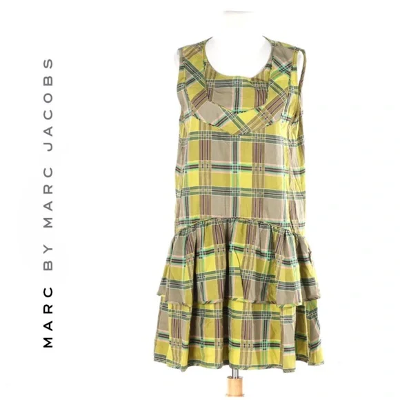 Marc by Marc Jacobs Women's Silk Sleeveless Ruffle Bottom Dress Size Small EUC - Picture 3 of 16